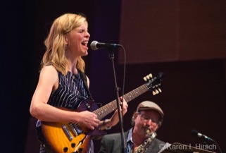 Dawn Thomson on guitar - Honey and Salt